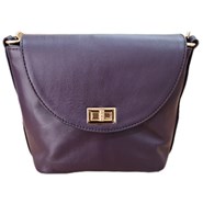 Real Soft Leather-Aubergine Shoulder 